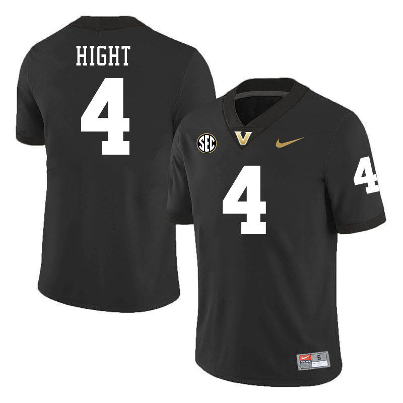 Martel Hight Jersey, Vanderbilt Commodores #4 Martel Hight Football Jersey, Uniforms-Black Martel Hight Jersey, Vanderbilt Commodores #4 Martel Hight Football Jersey, Uniforms-Black